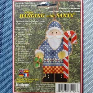 Janlynn Hanging with Santa Cross Stitch Kit